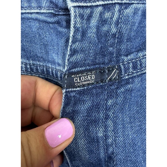 Closed Italy Rosy Wide Leg Cropped Blue Jeans Size 31 High Waisted - Picture 3 of 15